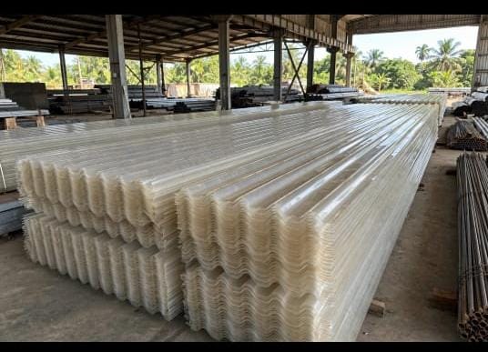 Corrugated transparent roofing sheets